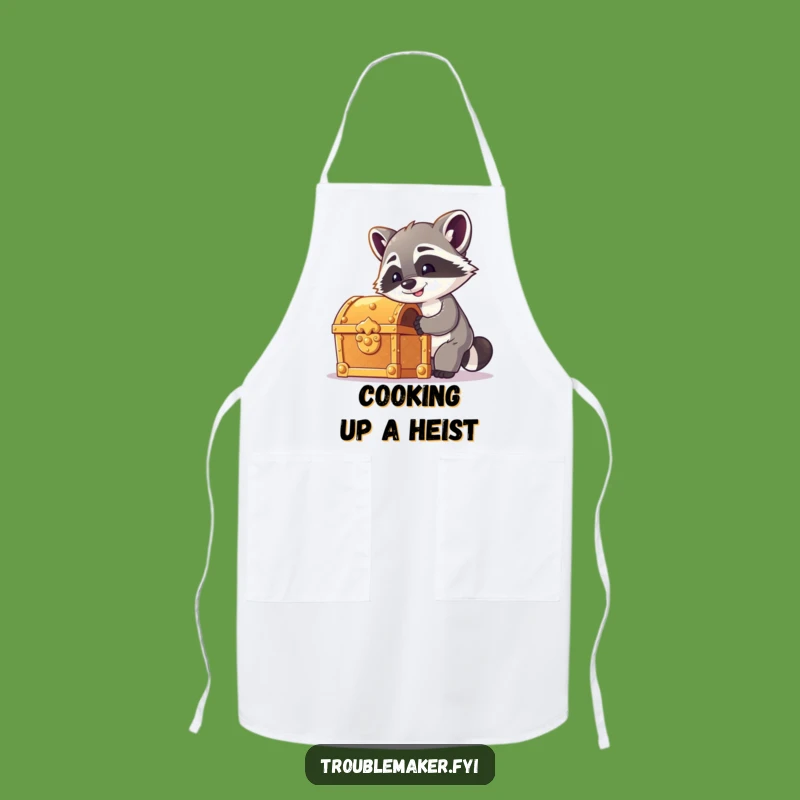 Funny Raccoon Apron - Cheeky Lockpick Chef's Wear, Hilarious Kitchen Gift for Adventurers