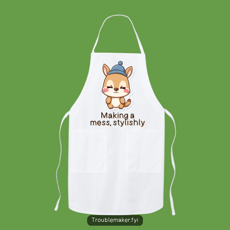 Funny Animal Apron: Silly Face & Hat - Hilarious Kitchenwear for Chefs