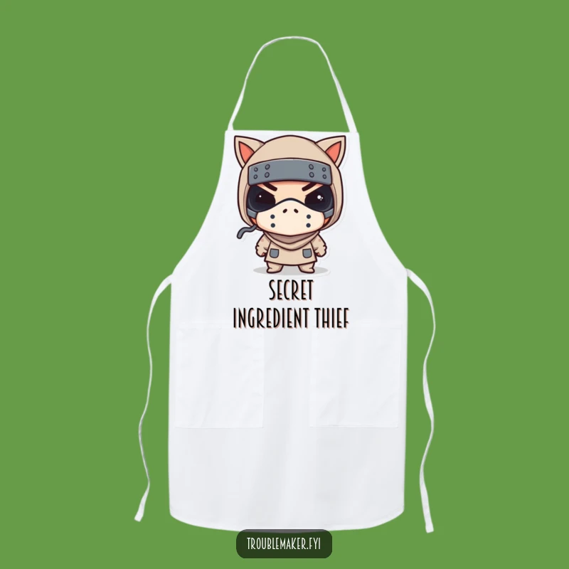 Funny Bandit Mask Wink Apron a Hilarious Kitchen Accessory