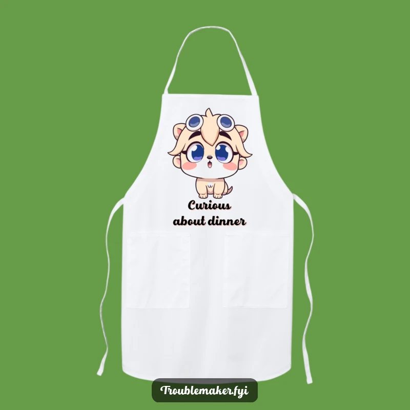 Funny Curious Troublemaker Apron - Hilarious Kitchen Wear for the Inquisitive Chef
