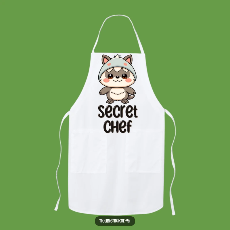 Funny Disguise Creature Apron - Silly Expression Humor Kitchen Wear