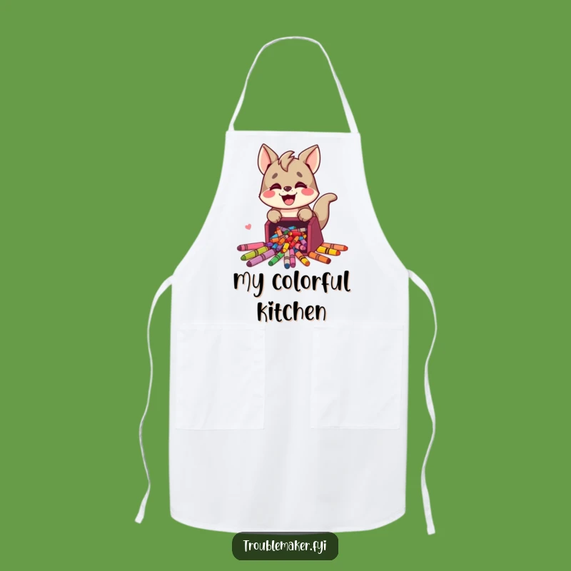 Funny Messy Artist Chef Apron: Crayon Spill Fun, Kitchen Humor Gift