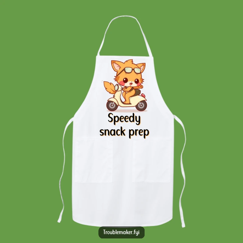 Funny Runaway Scooter Troublemaker Apron: Cook with Speed and this Animal Apron Gift