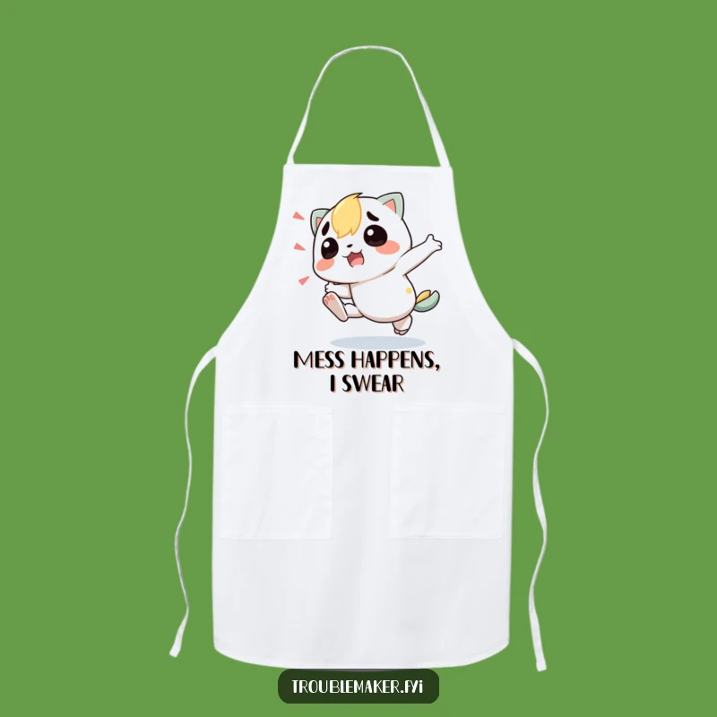 Funny Tripping Troublemaker Apron: Cook Up Laughs in the Kitchen