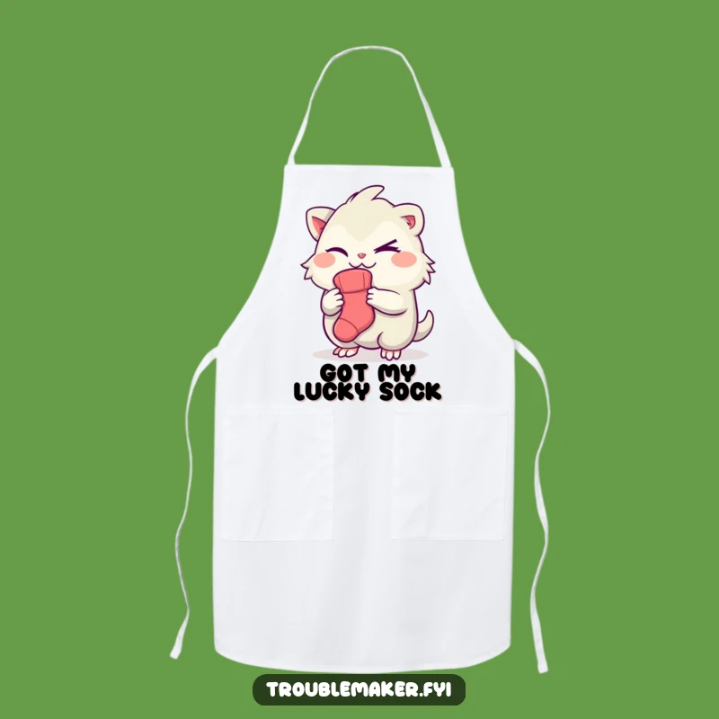 Funny Creature Sock Bandit Apron - Hilarious Kitchen Gear for Mischievous Cooks