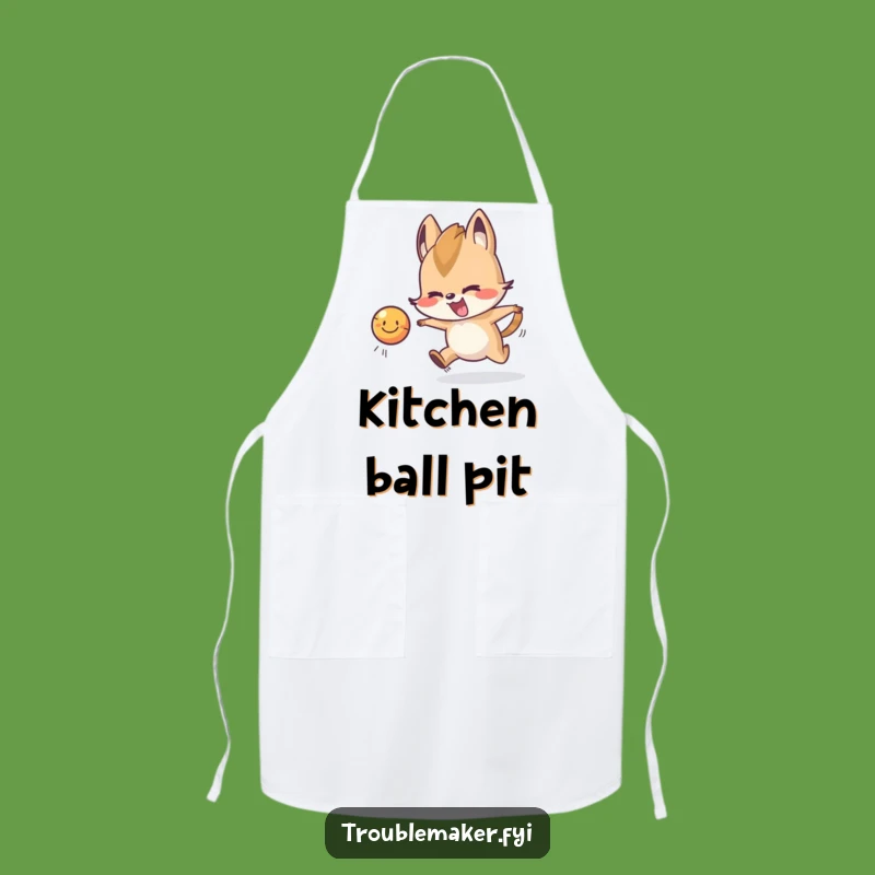 Funny Chasing Ball Troublemaker Apron: Cook with Playfulness and this Animal Apron Gift