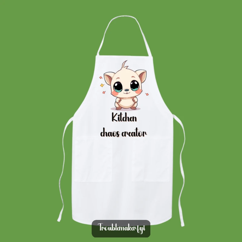 Funny Chaos Creature Apron - Curious Eyes Mild Mischief Kitchen Wear