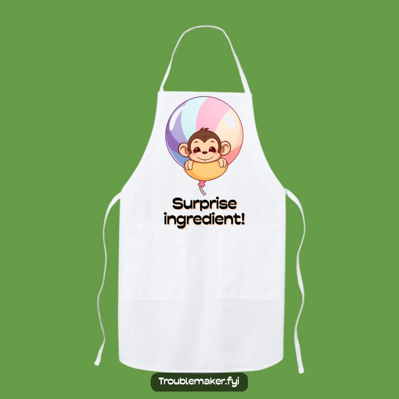 Funny Monkey Balloon Apron - Whimsical Kitchen Wear for Cheerful Cooks