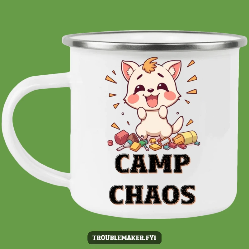 Funny Messy Animal Camping Mug - Outdoor Fun & Chaos, Troublemaker, Funny Gift