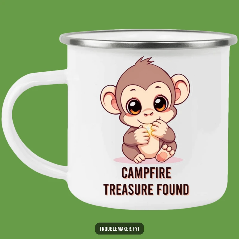 Funny Monkey Treasure Camping Mug - Adventure with Hilarious Primate Secrets!