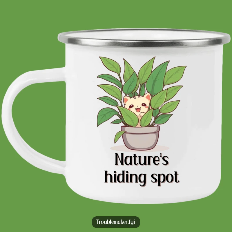 Funny Creature Plant Hideaway Camping Mug - Hilarious Outdoor Gear for Nature Lovers