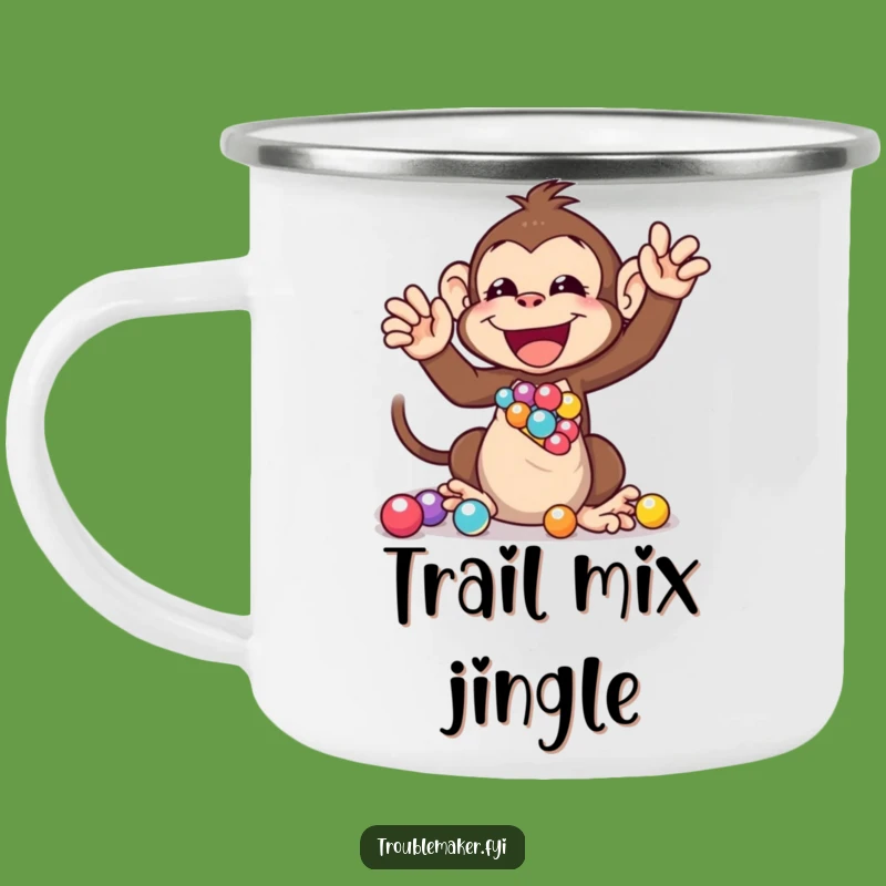 Funny Monkey Marbles Camping Mug - Adventure with Hilarious Primate Cheer!