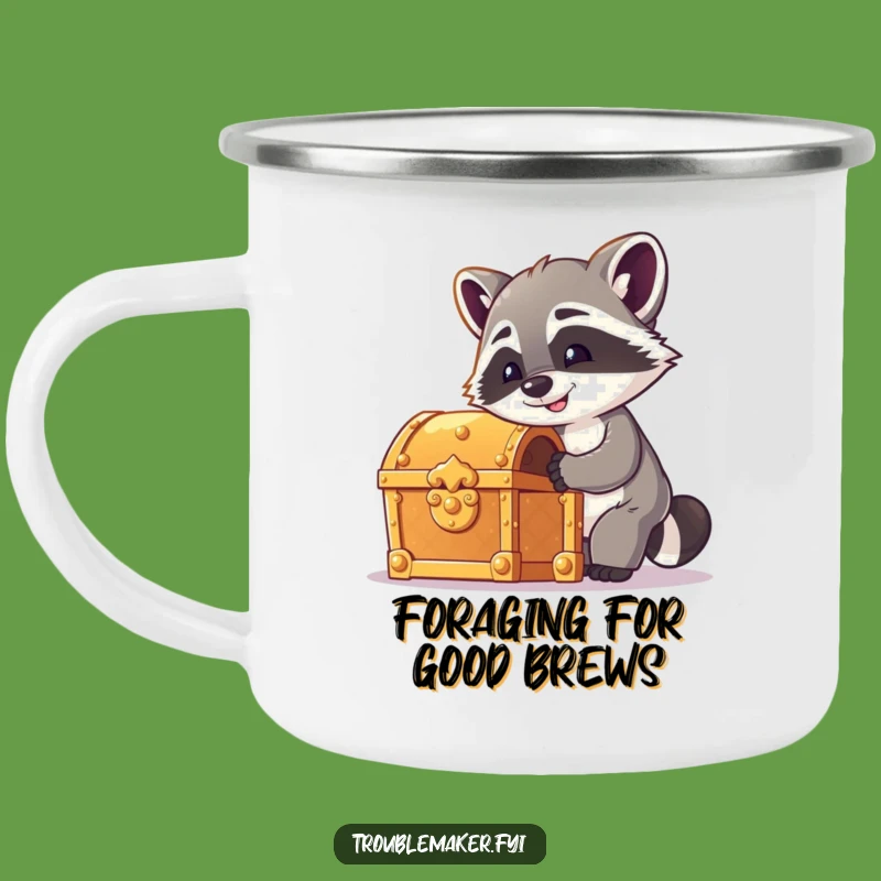 Funny Raccoon Camping Mug - Cheeky Treasure Hunter Cup, Perfect Adventure Gift