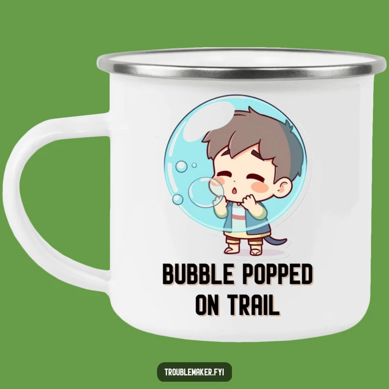 Funny Troublemaker Bubble Pop Camping Mug: Adventure Fuel for Explosive Moments, Perfect Gift