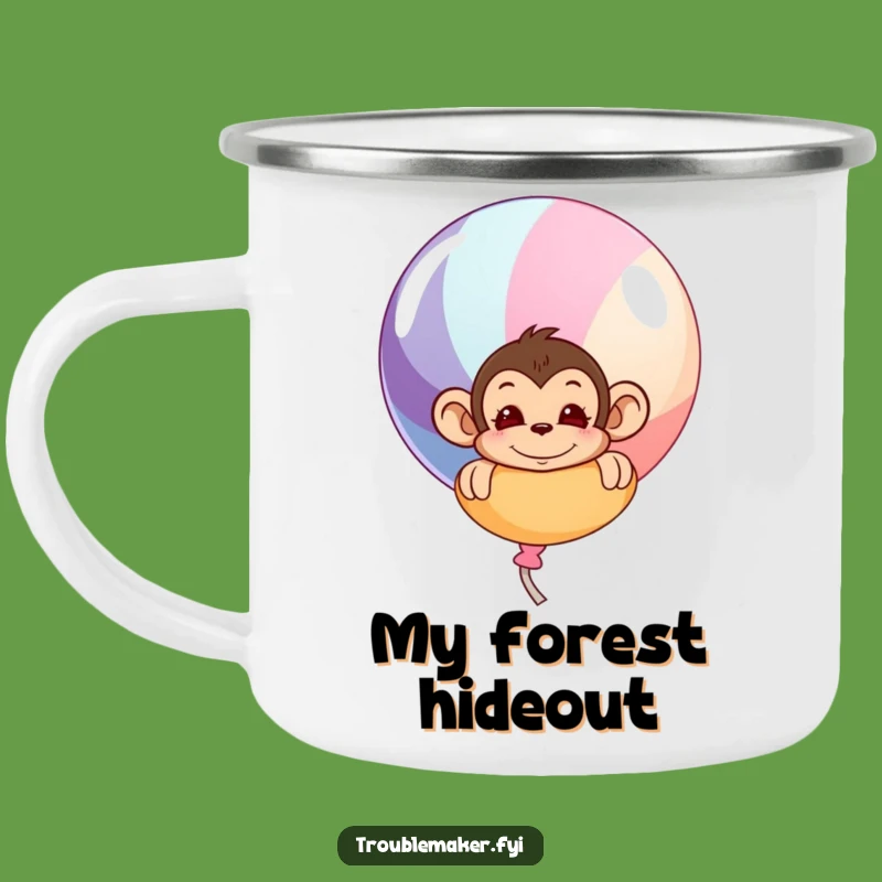 Funny Monkey Balloon Camping Mug - Durable & Amusing for Outdoor Adventures