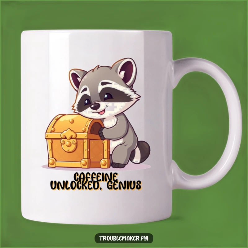 Funny Raccoon Lockpick Mug - Treasure Hunter Humor, Perfect Gift for Mischief Makers