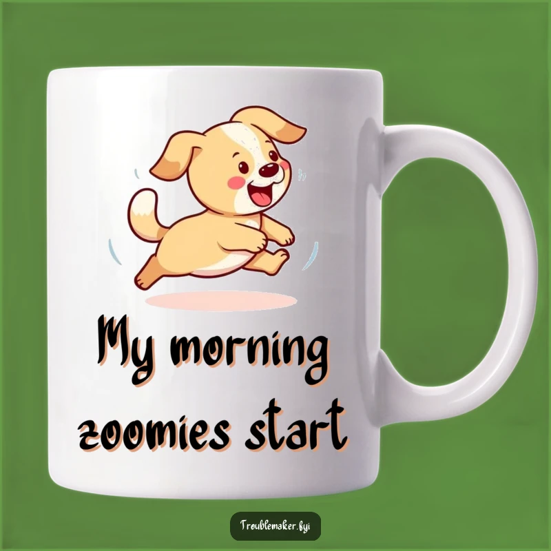 Funny Dog Chasing Tail Mug - Playful Pup Humor, Perfect Gift for Dog Lovers Who Love Fun