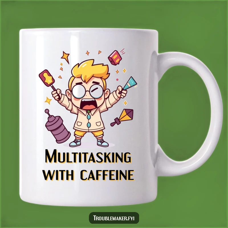 Funny Juggling Troublemaker Mug - Hilarious Gift for Multitaskers & Chaos Lovers