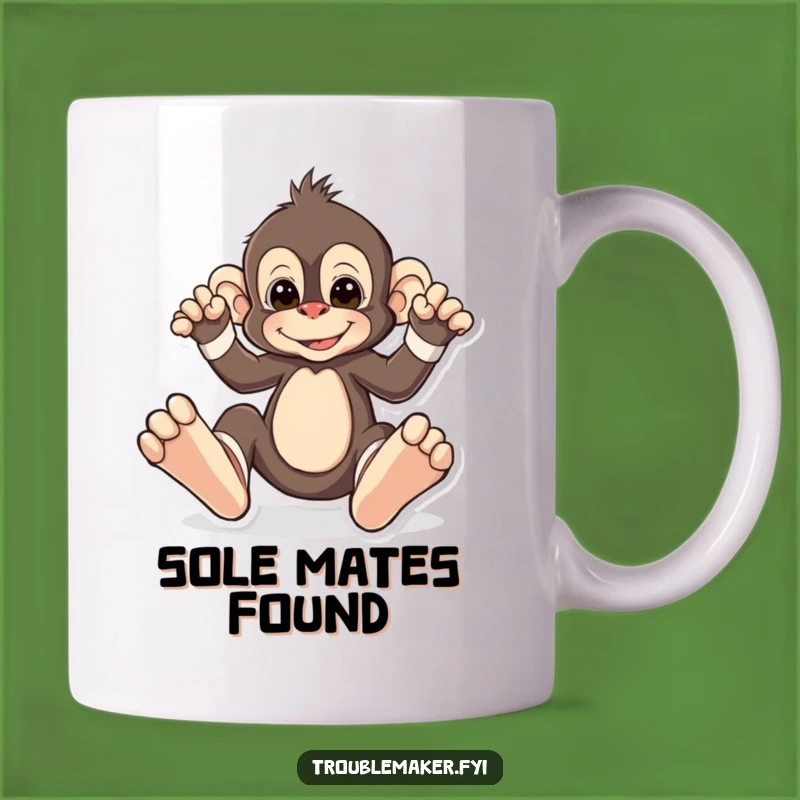 Funny Monkey Socks Mug - Hilarious Primate Fashion Faux Pas Gift!