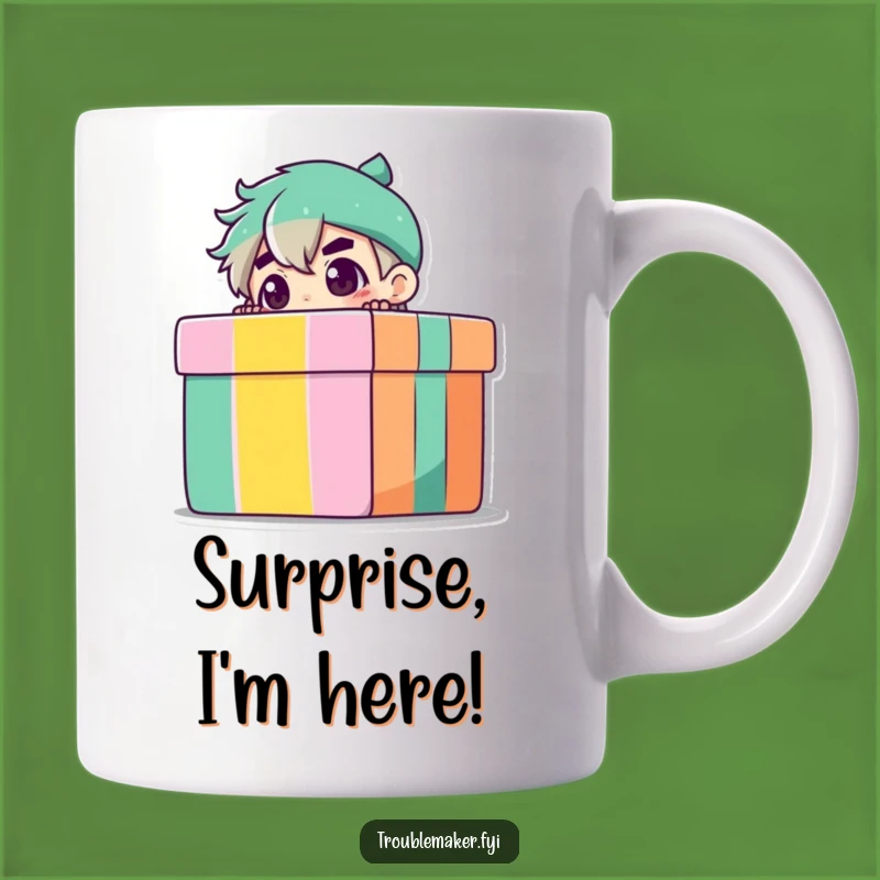 Funny Peeking Troublemaker Mug: A Hilarious Surprise Gift for Sneaky Friends