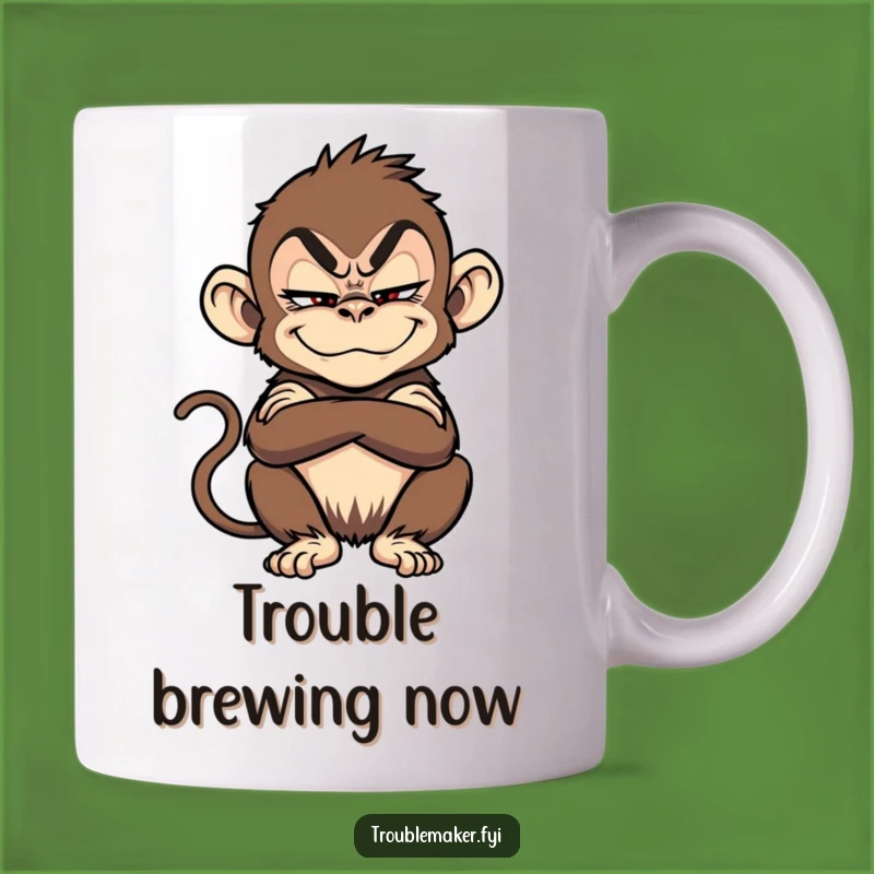 Funny Troublemaker Monkey Mug: Express Your Mischief with This Sly Character Gift