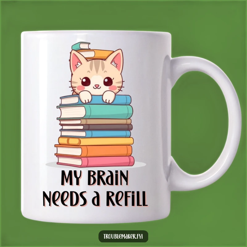 Funny Bookworm Cat Mug - The Purrfectly Mischievous Reading Gift for Cat Lovers