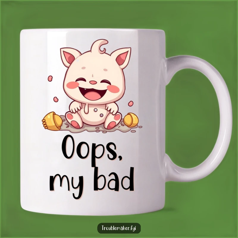 Funny Creature Mess Maker Mug - Hilarious Gift for Adorable Chaos Creators
