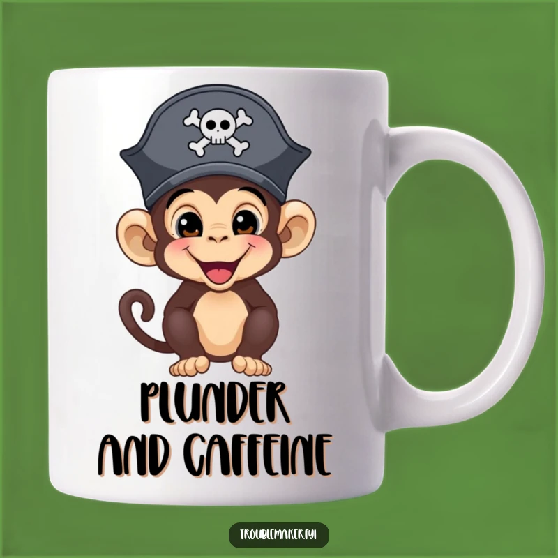 Funny Pirate Monkey Mug: A Mischievous Character Gift for Laughter