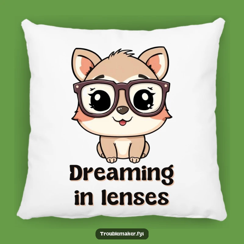 Funny Winking Glasses Pillow: Cuddle Up with Playful Animal Style Decor