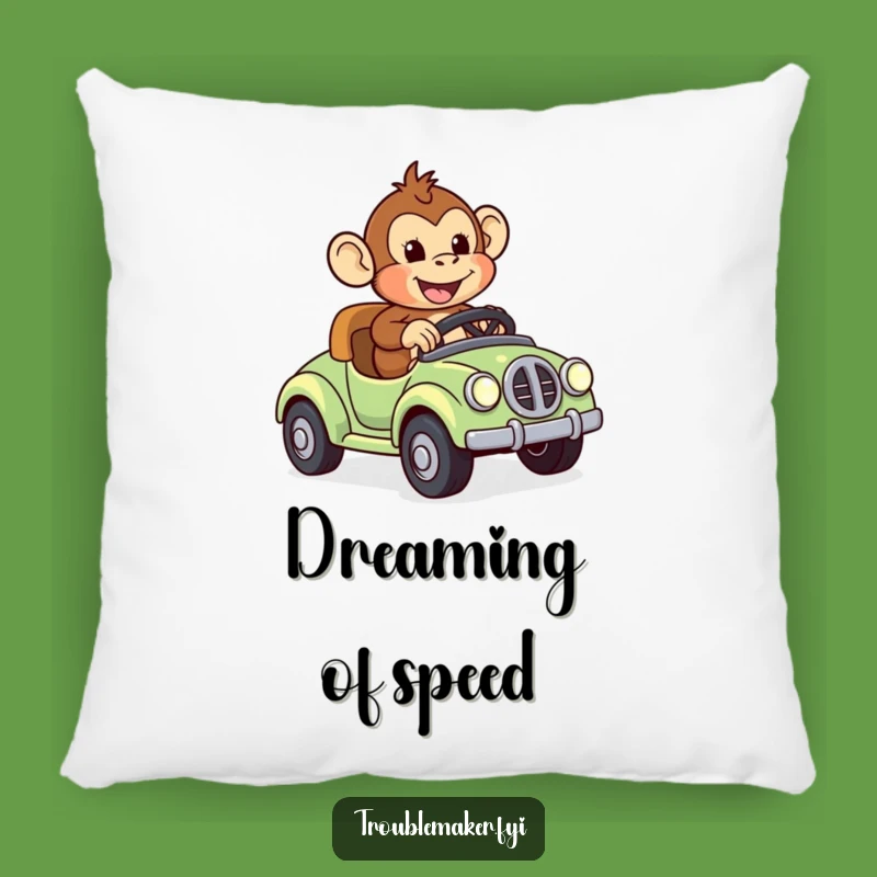 Funny Monkey Toy Car Pillow - Snuggle Up with Hilarious Primate Adventure!