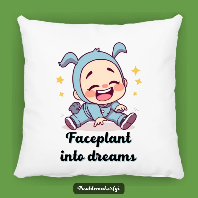 Funny Troublemaker Tripping Pillow: Comfy Chaos, Perfect Silly Gift