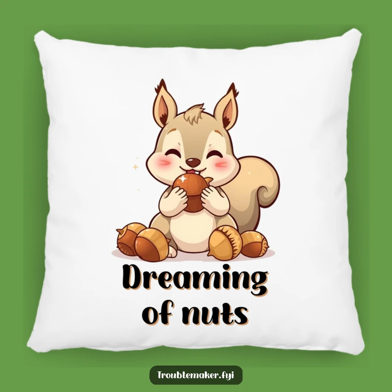 Funny Squirrel Acorn Pillow: Spirited Character Cozy Cushion Gift