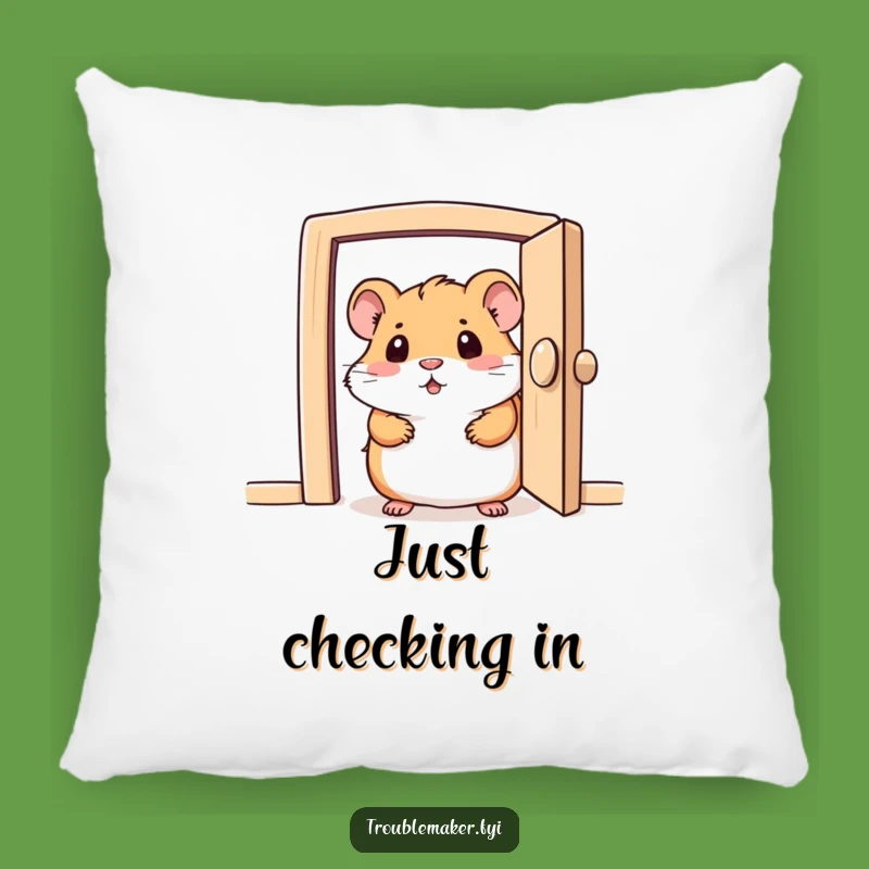 Funny Curious Hamster Pillow: Peeking Character Cozy Cushion Gift
