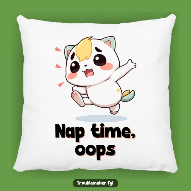 Funny Tripping Troublemaker Pillow: Cozy Comfort with a Hilarious Twist