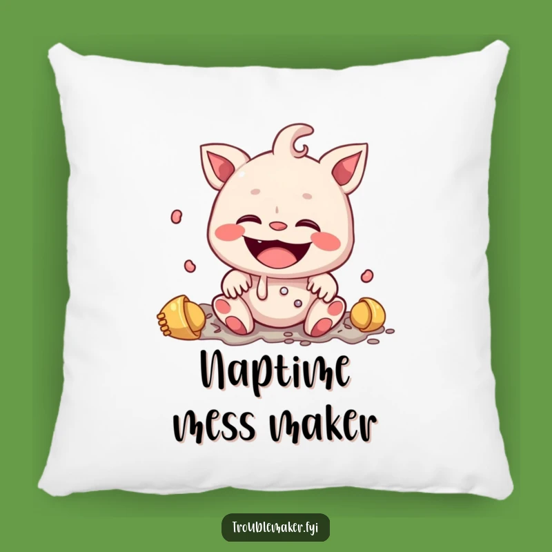 Funny Creature Sweet Mess Pillow - Cozy & Hilarious Comfort for Lovable Chaos