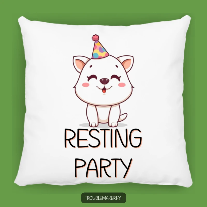 Funny Party Troublemaker Pillow - Cozy Celebration, Perfect Funny Gift Cushion