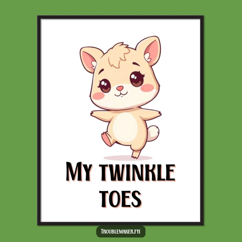 Funny Sneaky Animal Digital Art - Instant Tiptoe Mischief Decor