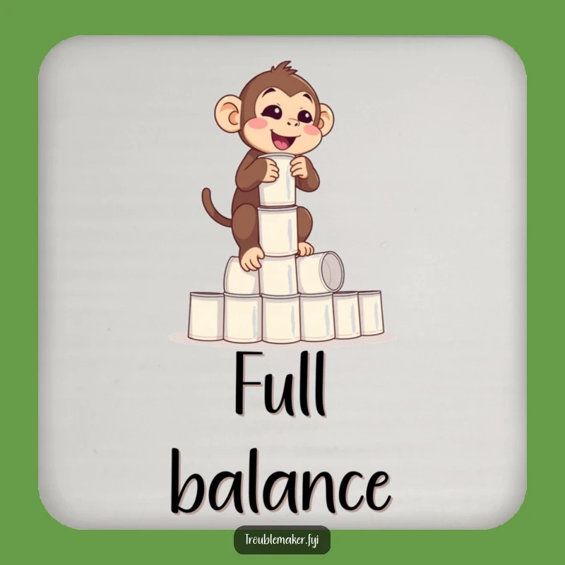 Funny Balance Monkey Coaster: Protect Surfaces with Wobbly Style
