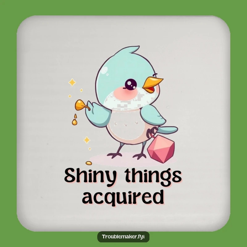 Funny Bird Trinket Protector Coaster: Keep Surfaces Safe with Humor