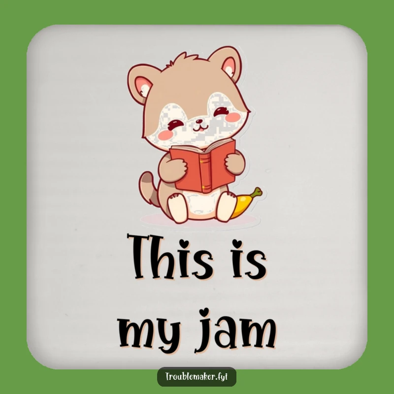 Funny Coasters (Set of 4): Book Banana Swap - Protect Surfaces with Whimsy