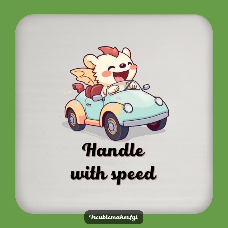 Funny Creature Toy Car Coaster - Hilarious Drink Protection for Party Hosts