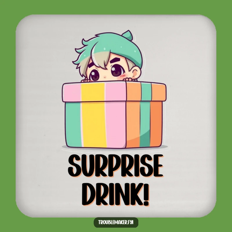Funny Peeking Troublemaker Coasters: Protect Surfaces with Playful Mystery