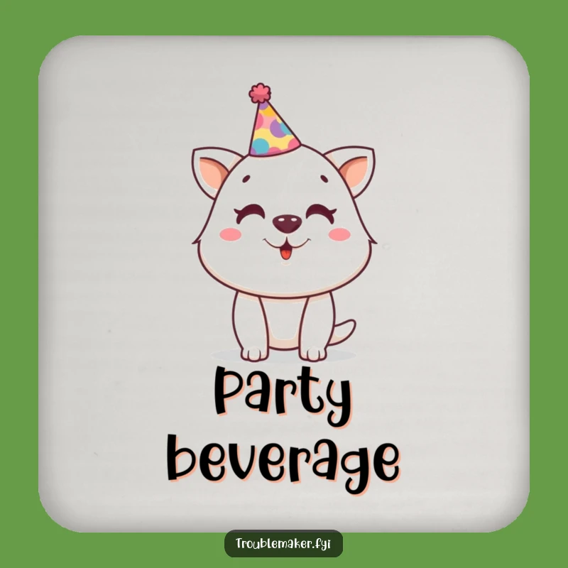Funny Party Animal Coaster - Festive Drinks, Hilarious Troublemaker, Funny Gift