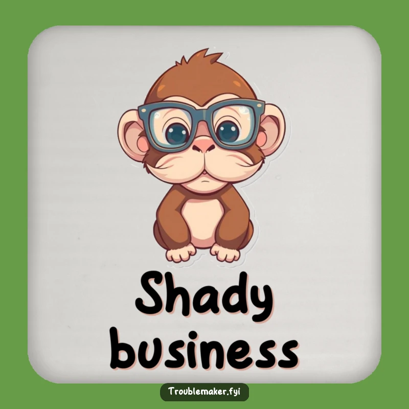 Funny Monkey Disguise Coaster: Protect Surfaces with Primate Style