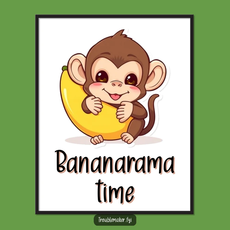 Funny Monkey Poster: Decorate with Mischief, a Cheeky Funny Gift