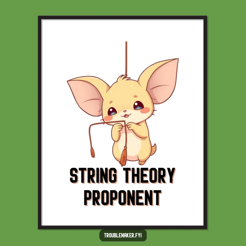 Funny Large Ear Creature Poster: Decorate with Playful and Cute Art