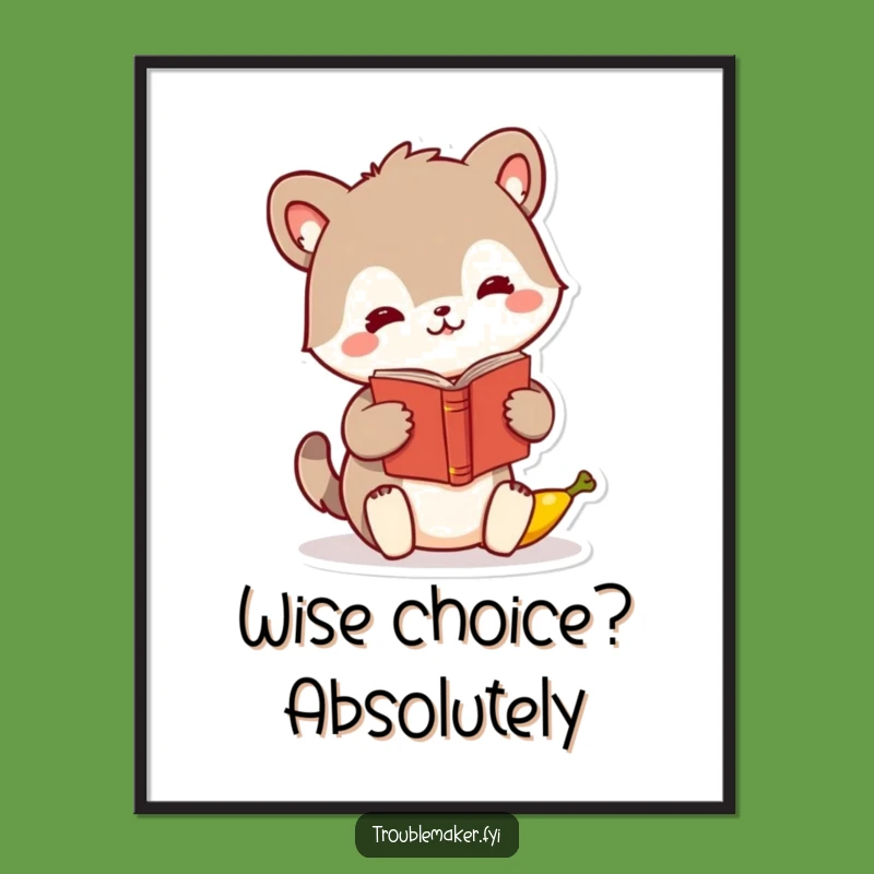 Funny Art Poster: Book Banana Swap - Whimsical Decor for a Cheerful Space