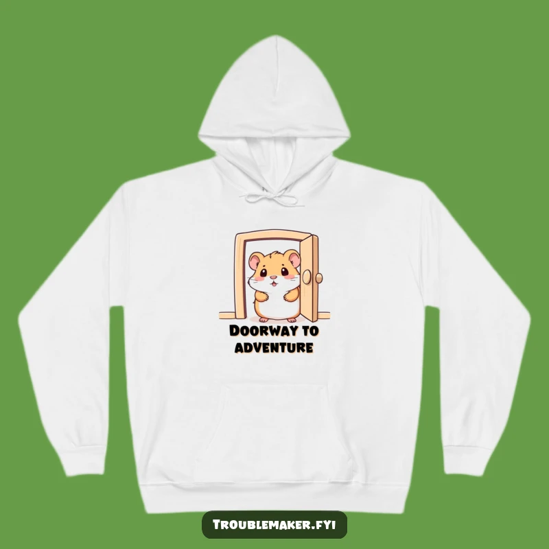 Funny Cozy Hamster Hoodie: Peeking Character Warm Pullover Gift