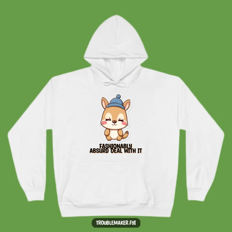 Cozy Funny Animal Hoodie: Silly Face and Hat - Ultimate Comfort and Humor Gift