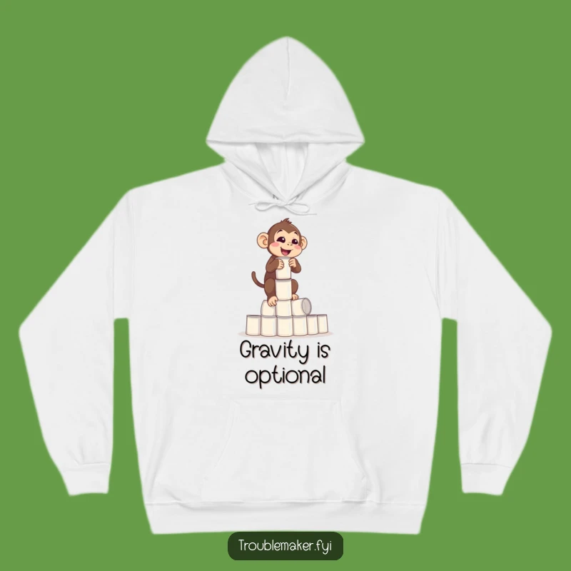 Funny Balance Monkey Hoodie: Cozy Chaos Primate Wear